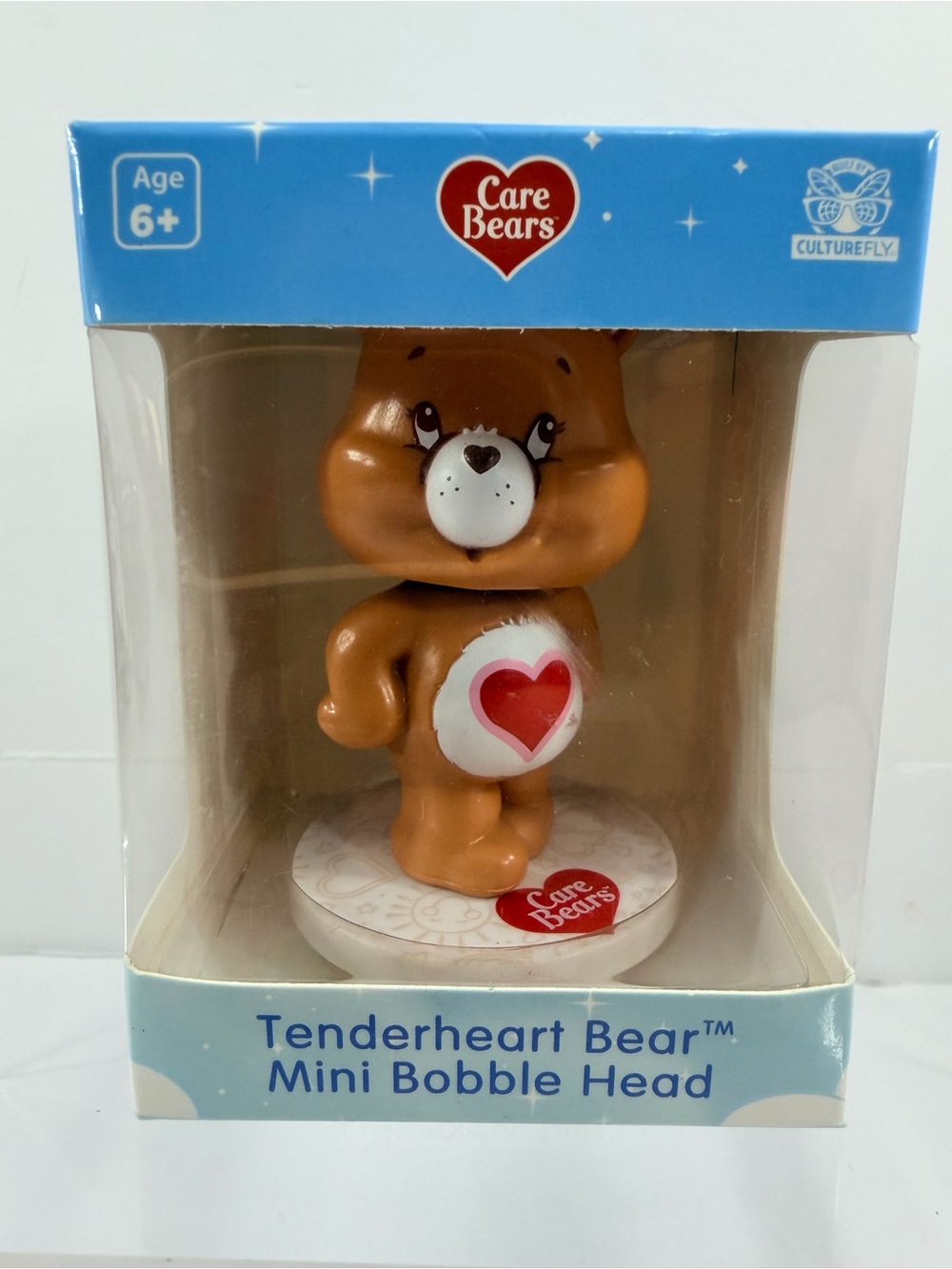 Care Bears Tenderheart Bear Mini Bobblehead Vinyl Figure CultureFly 2024 NIB